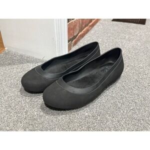 Crocs Alice Work Black Slip On Ballet Flats Womens Size 9 Round Toe Shoes